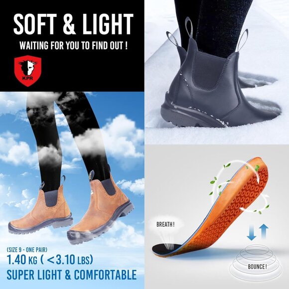 🆕Women's Black Leather CSA Approved ESR 6" Composite Toe Work Boots Safety - Picture 2 of 7